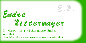 endre mittermayer business card